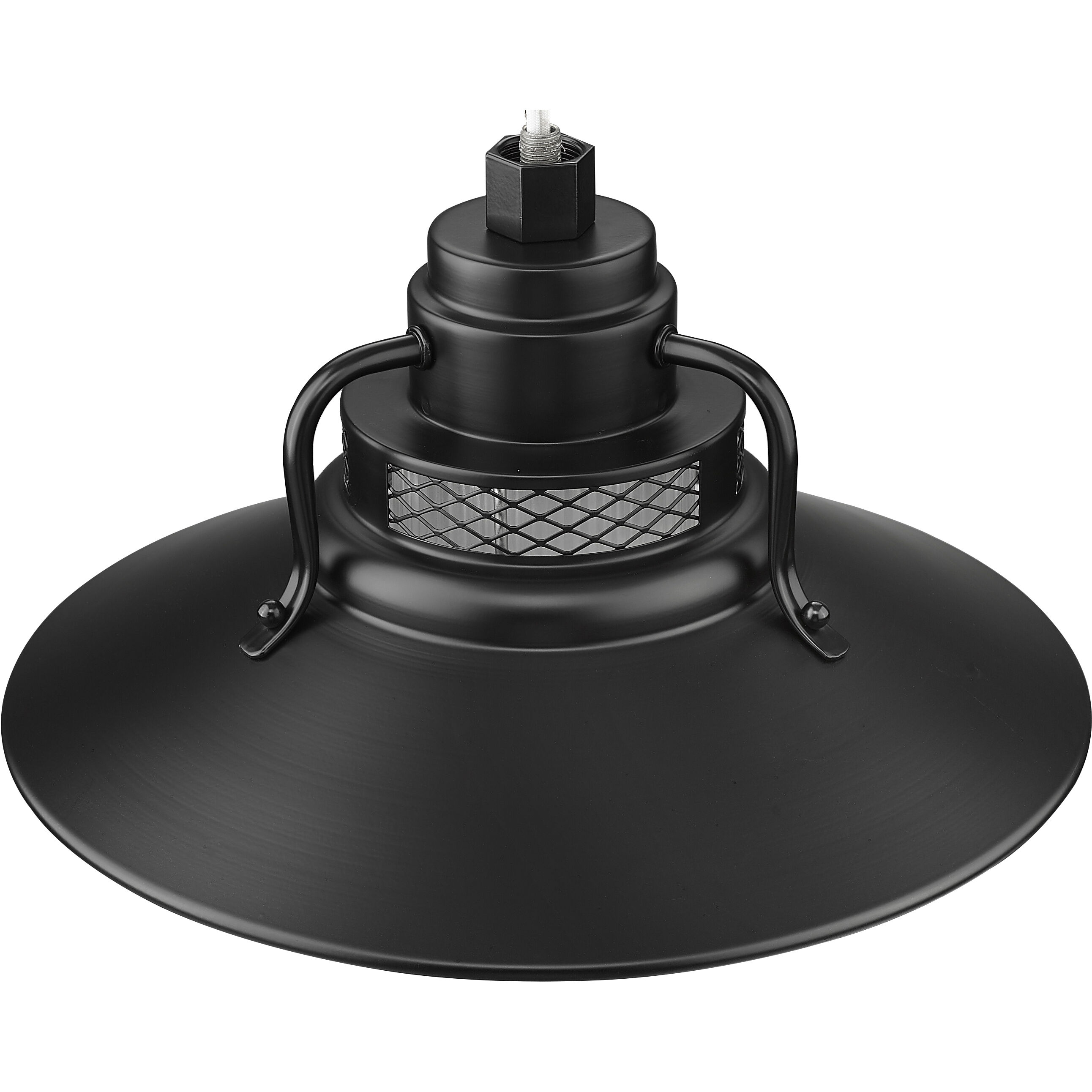 R Series Satin Black 14 inch Railroad Shade